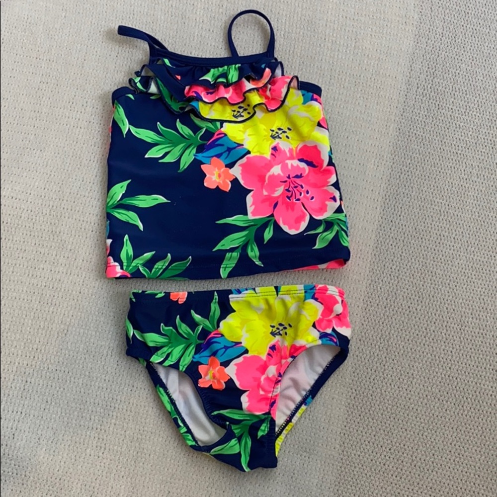 Carters 2 piece floral swimsuit